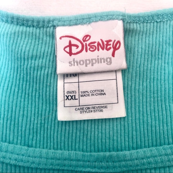 Disney POTC Tank Top Pirates of the Caribbean Skull Teal Pink XXL 2XL Plus Size - Picture 2 of 11